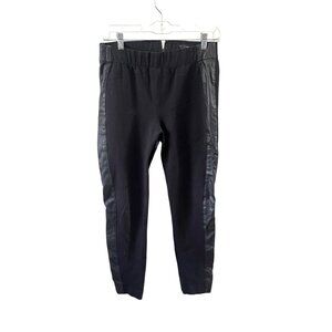 Robert Rodriguez Womens‎ Black Pants With Lamb Leather Side Stripes Size 8